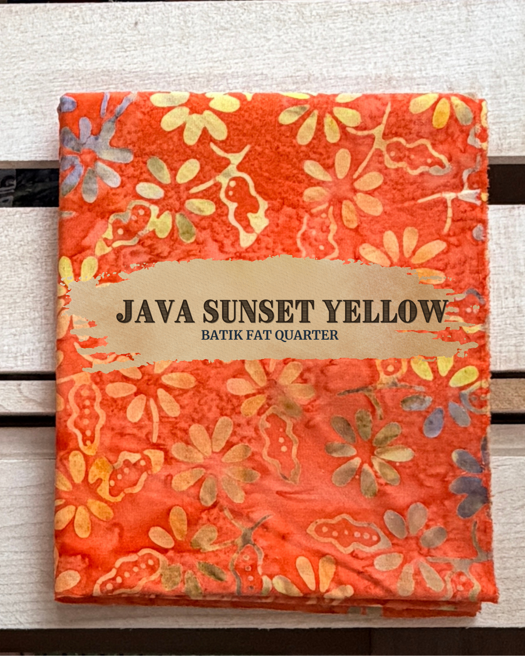 Java Sunset Yellow Batik Fat Quarter