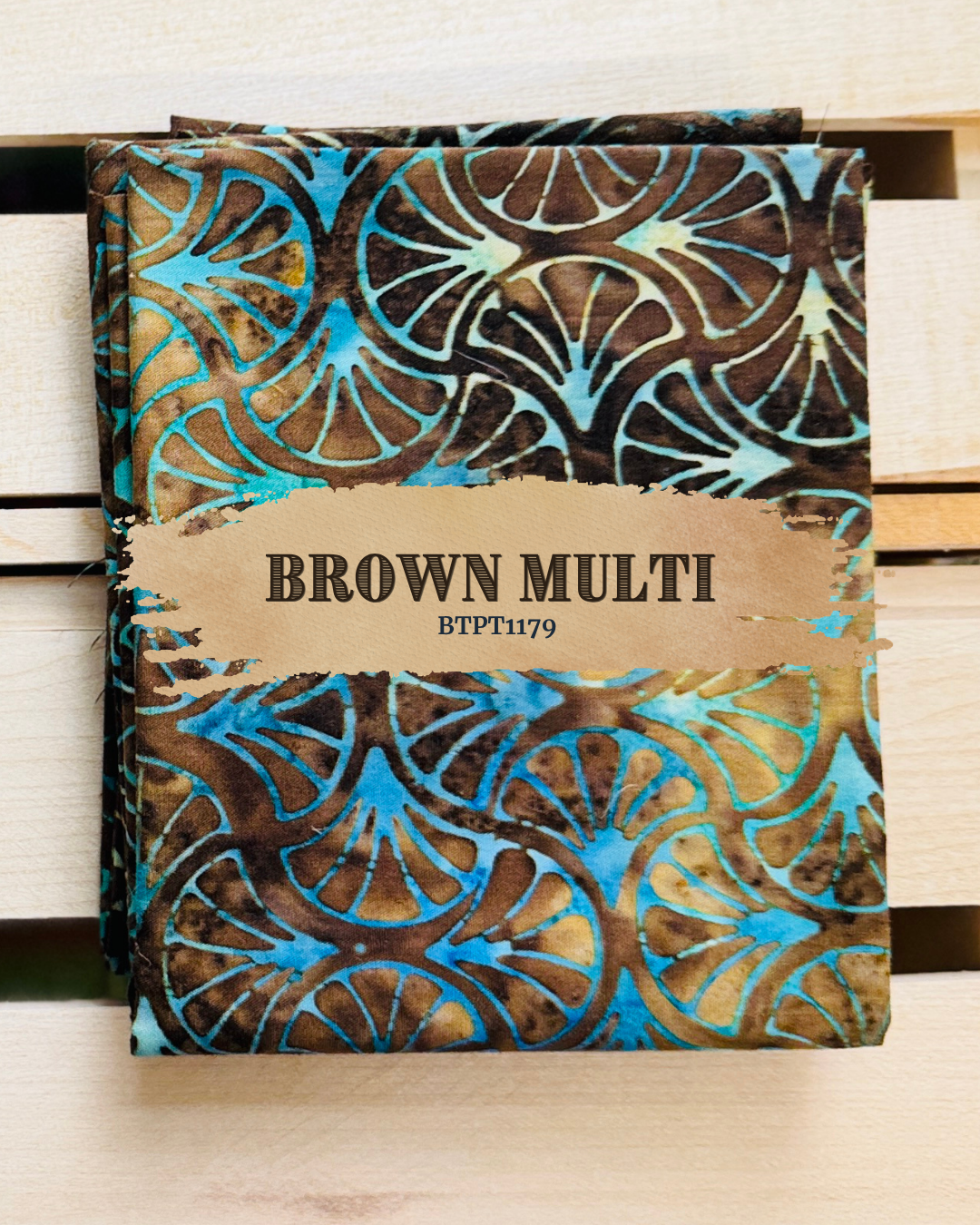 BROWN MULTI batik BTPT1179 Fat Quarter
