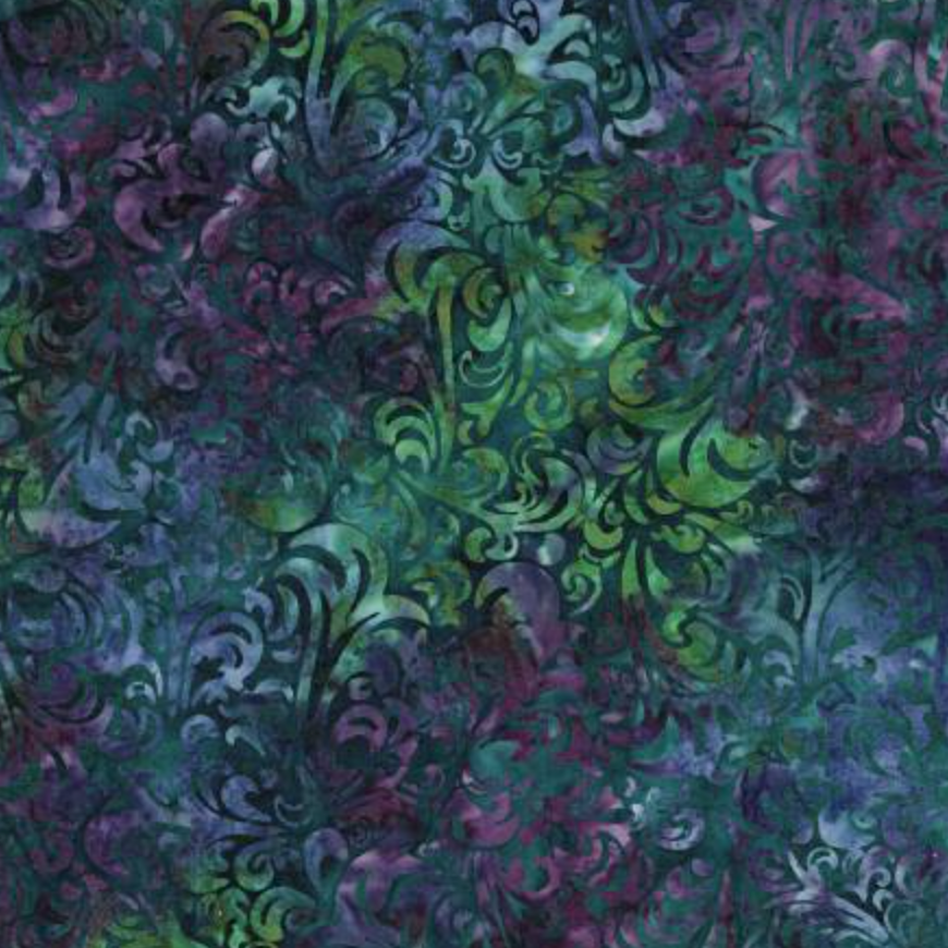 Riley Blake- Batiks Elementals Twirl & Swirl Peacock BT21900-306