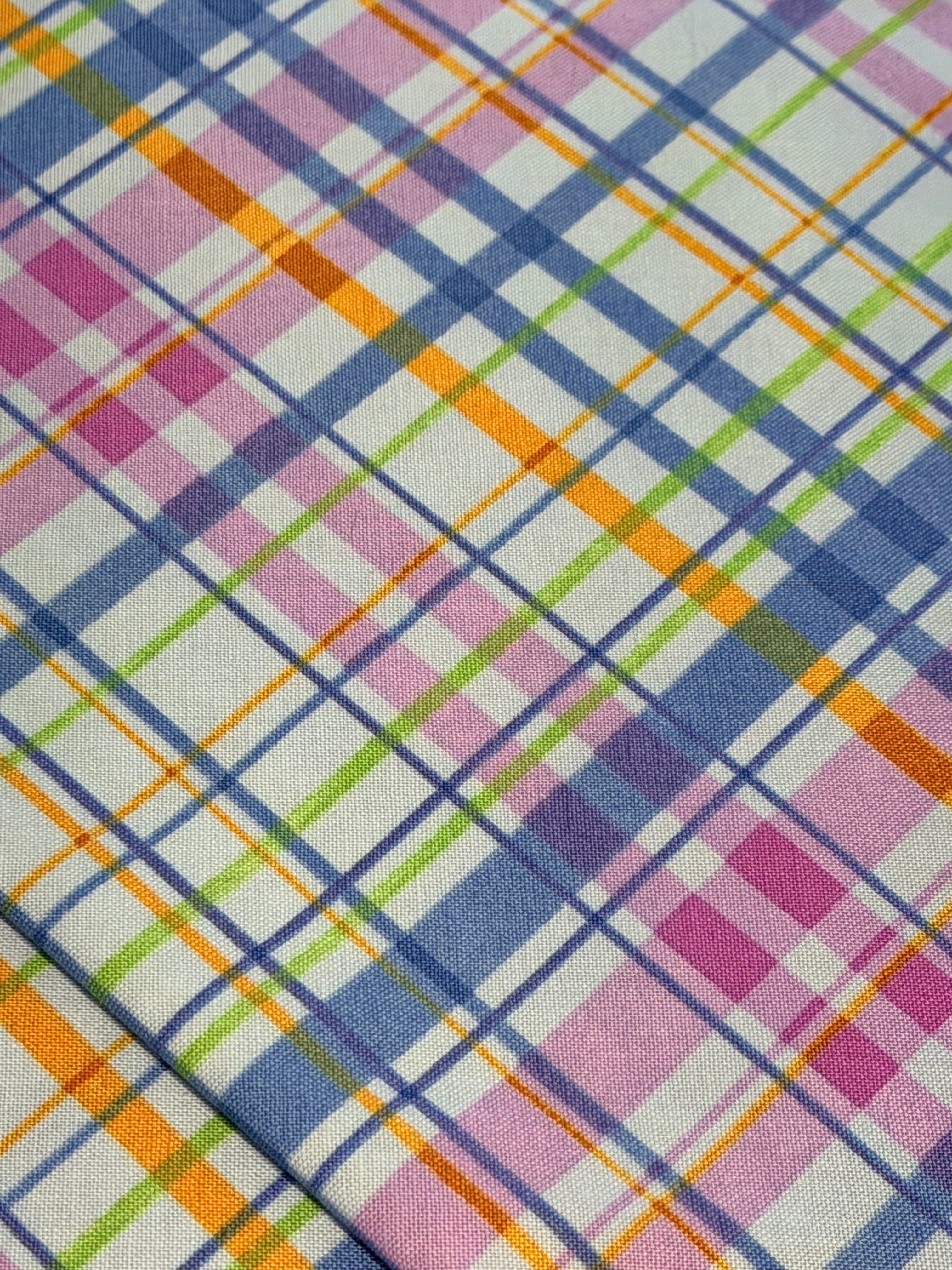 Multi Color Plaid 100% Cotton