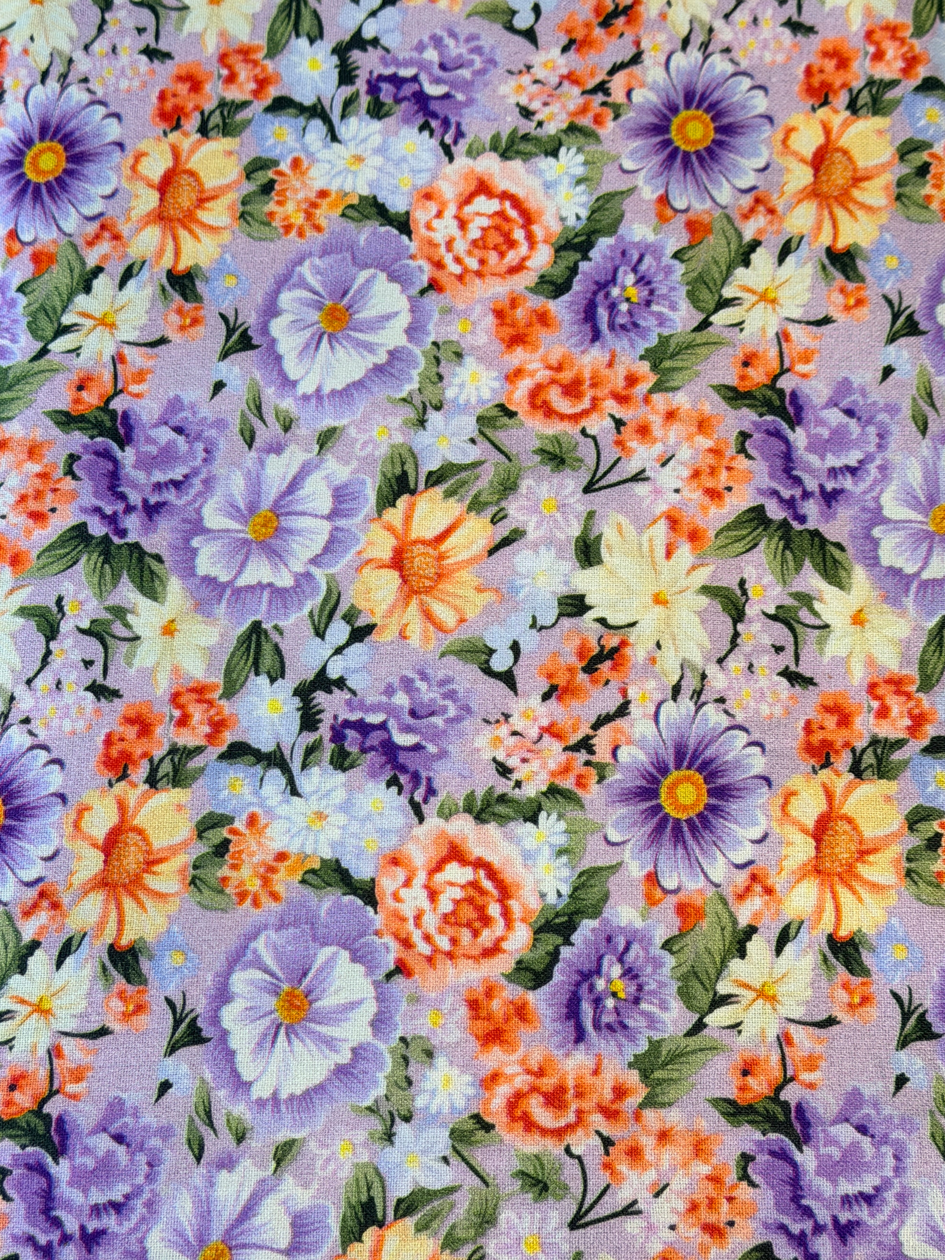 Vintage Floral Lavendar 45" Wide 100% Cotton by MDG