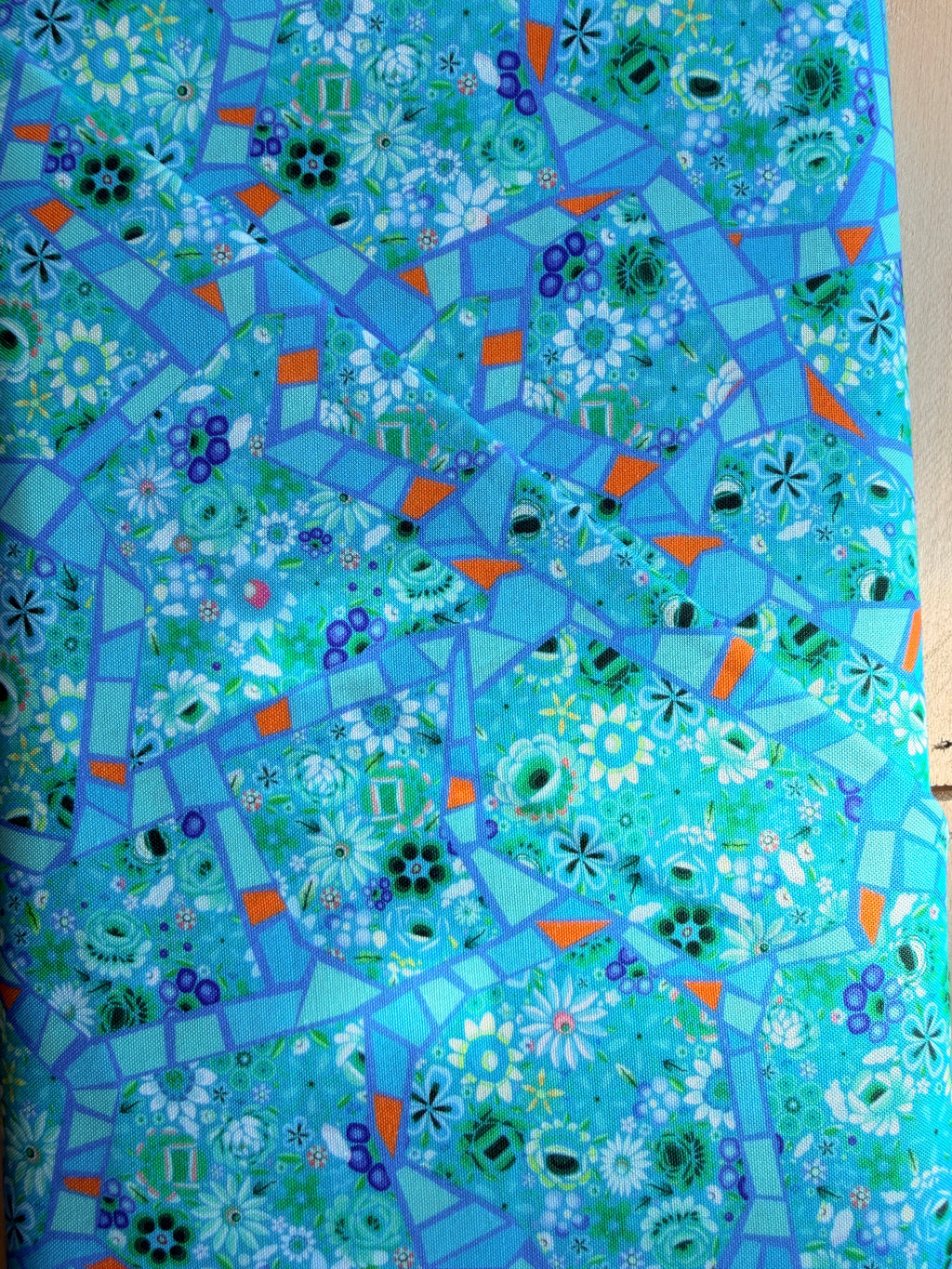 Odile Bailleul in Murano Aqua by Free Spirit fabrics