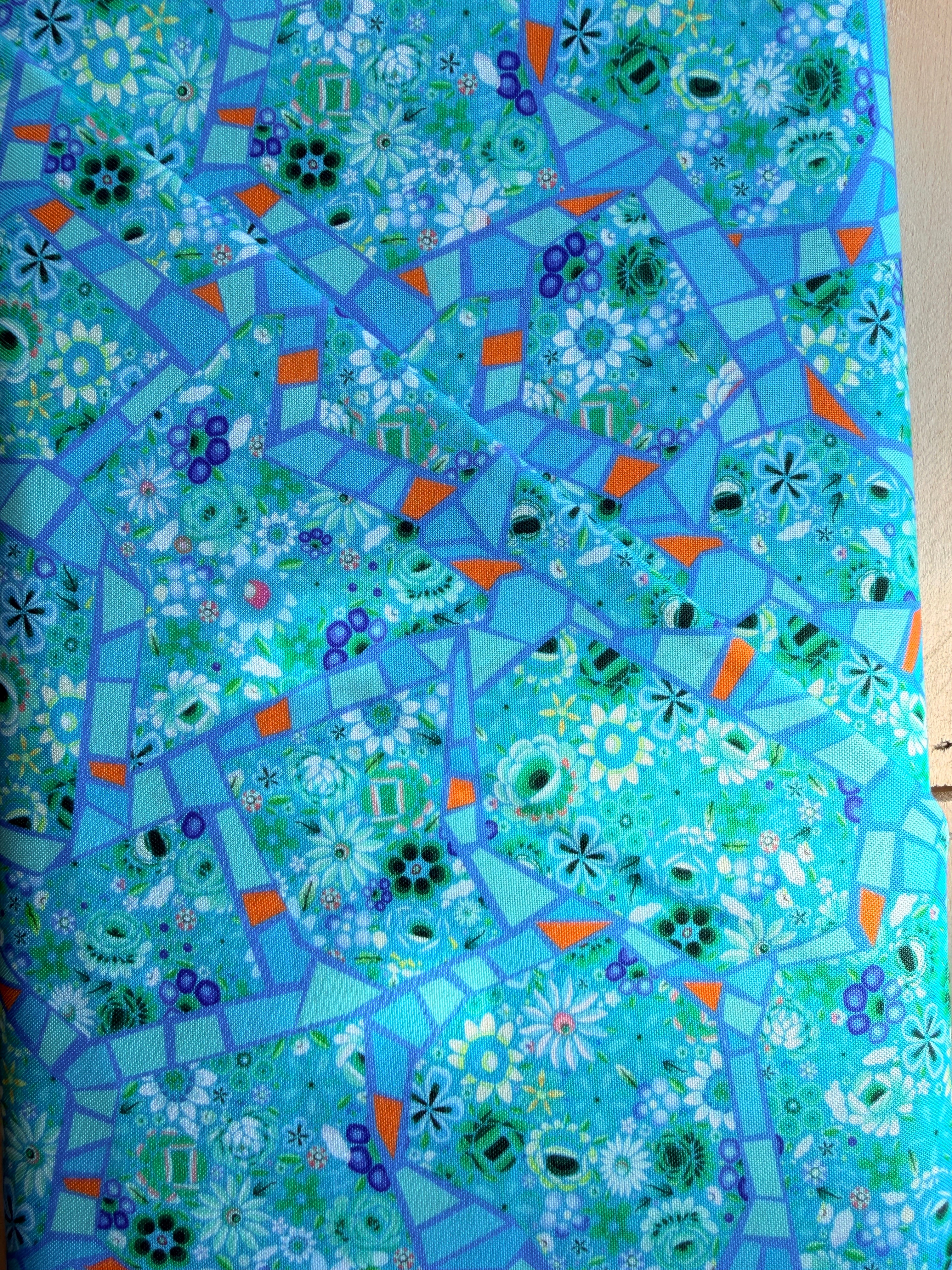 Odile Bailleul in Murano Aqua by Free Spirit fabrics