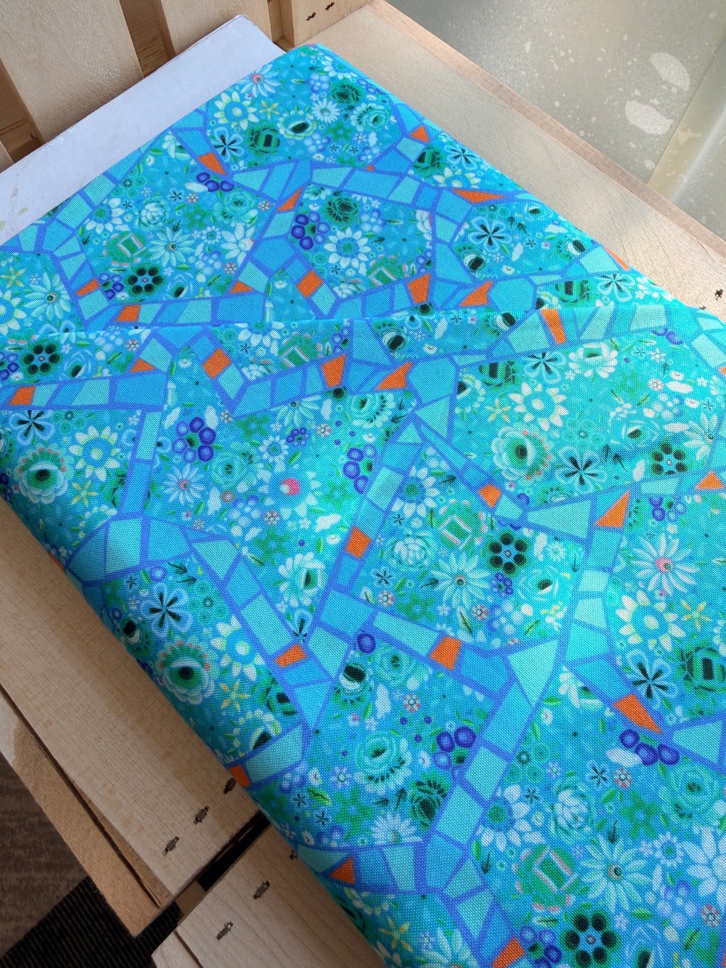 Odile Bailleul in Murano Aqua by Free Spirit fabrics