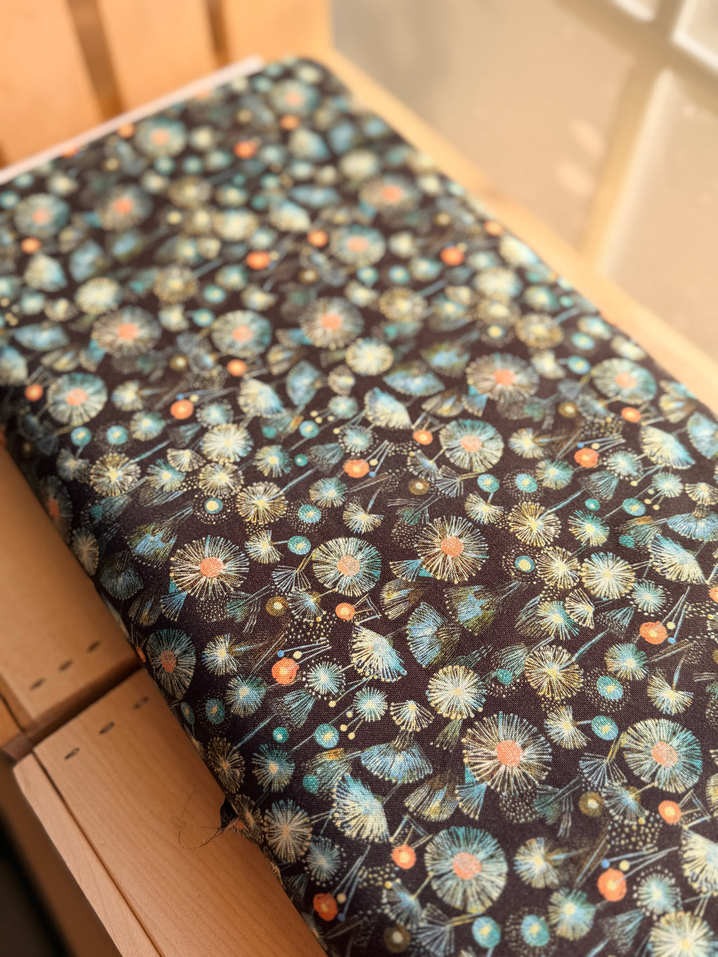 Esté Macleod in Scintille Black by Free Spirit fabrics