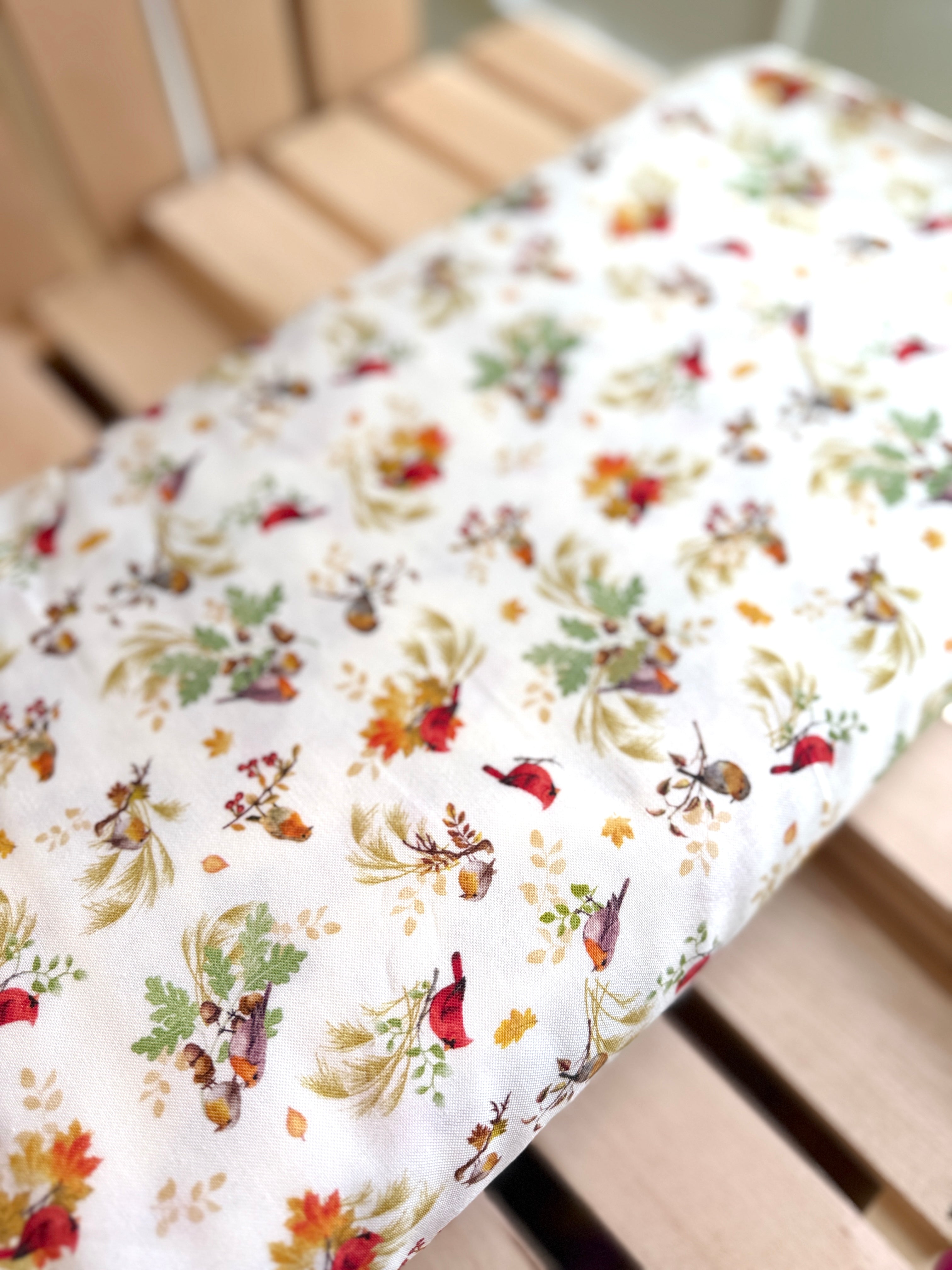 Gather with a Grateful Heart Cream Cardinal on Branches for Timeless Treasures