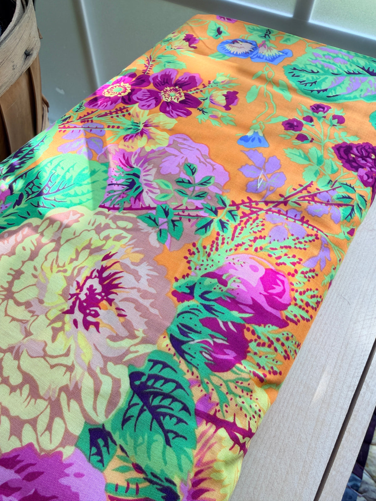 Kaffe Fassett Collective Gold Gradi Floral by Free Spirit Fabrics