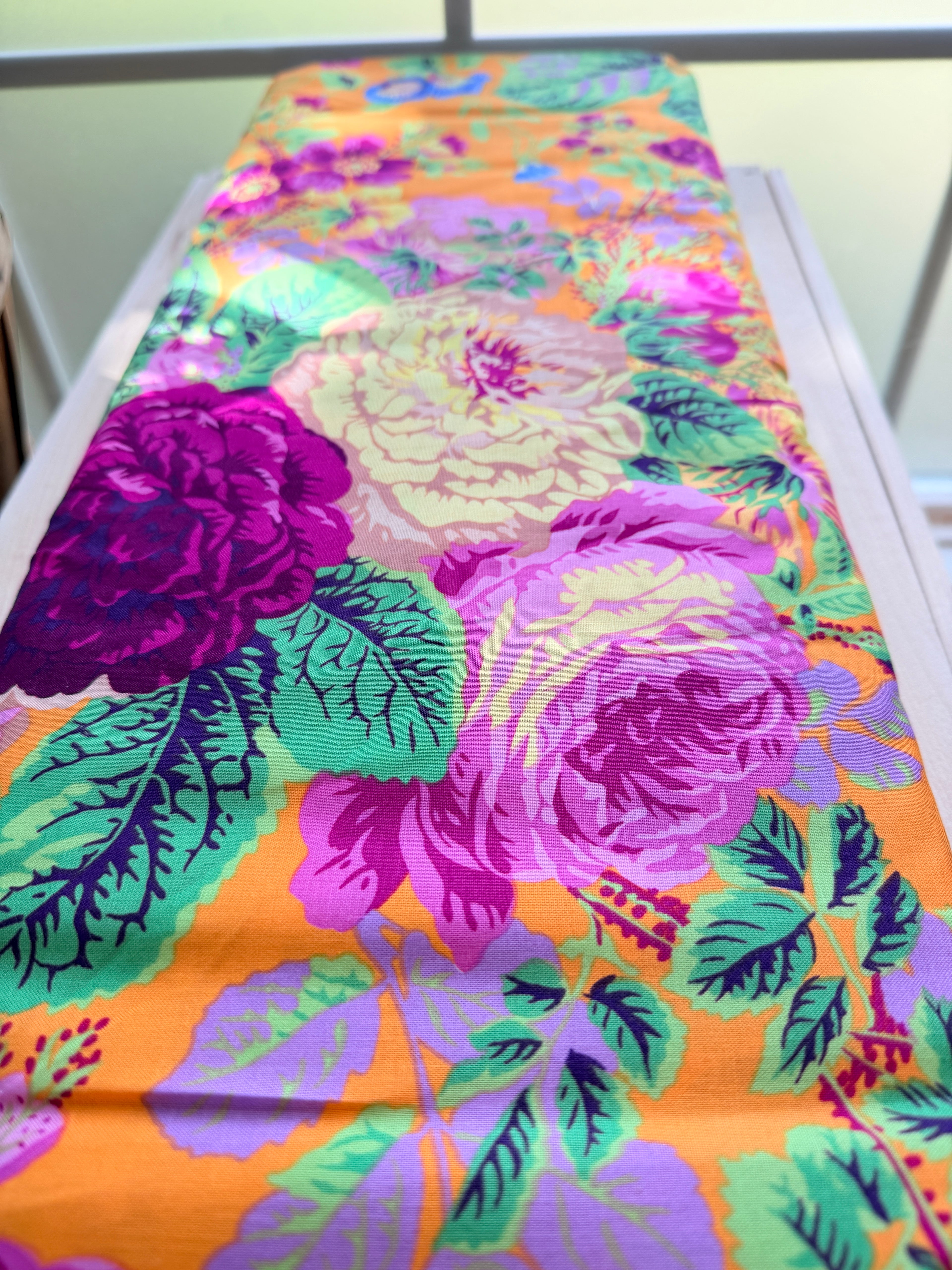 Kaffe Fassett Collective Gold Gradi Floral by Free Spirit Fabrics