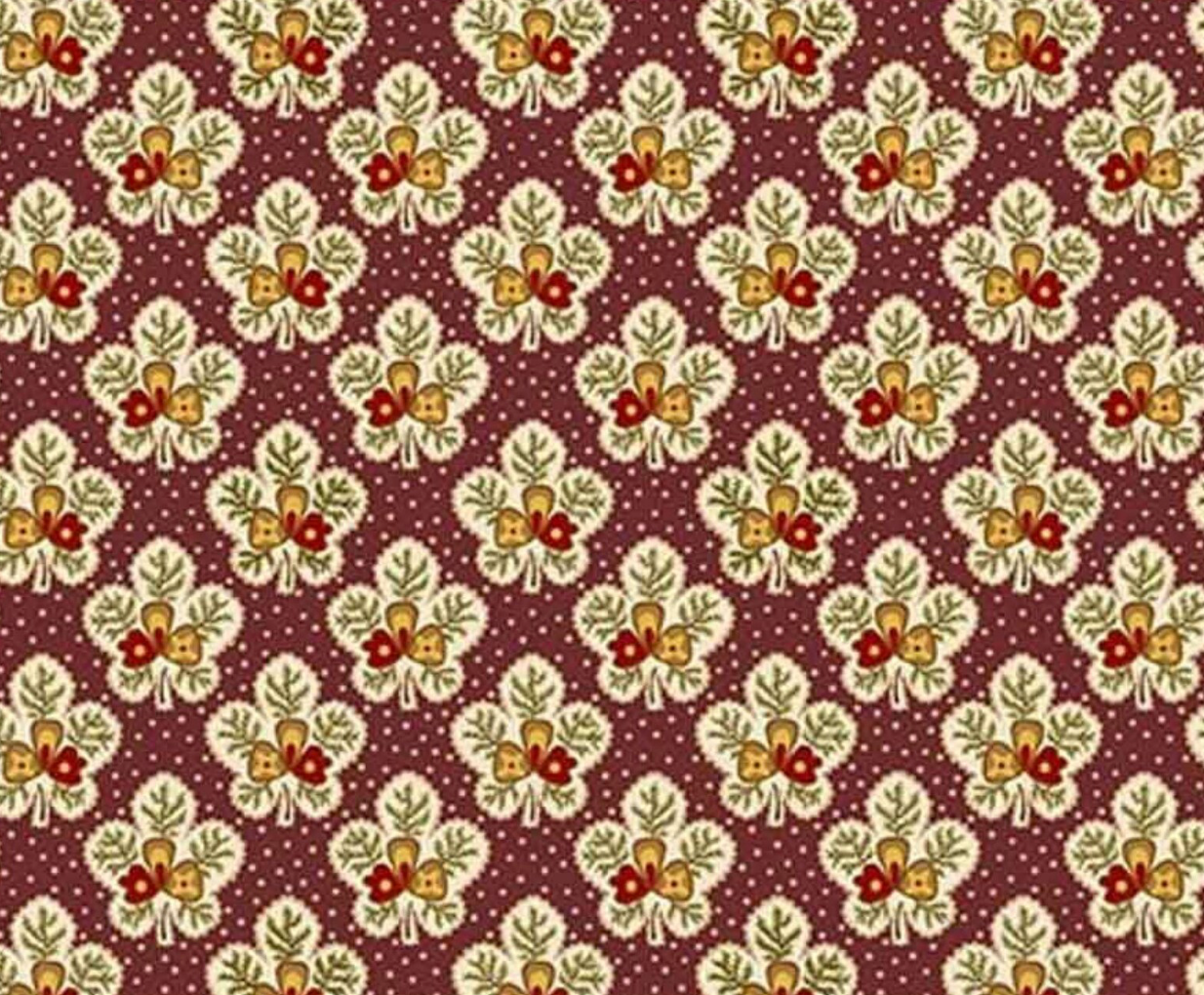 Love Struck 2284-55 Plum Leafy Blossoms by Kim Diehl