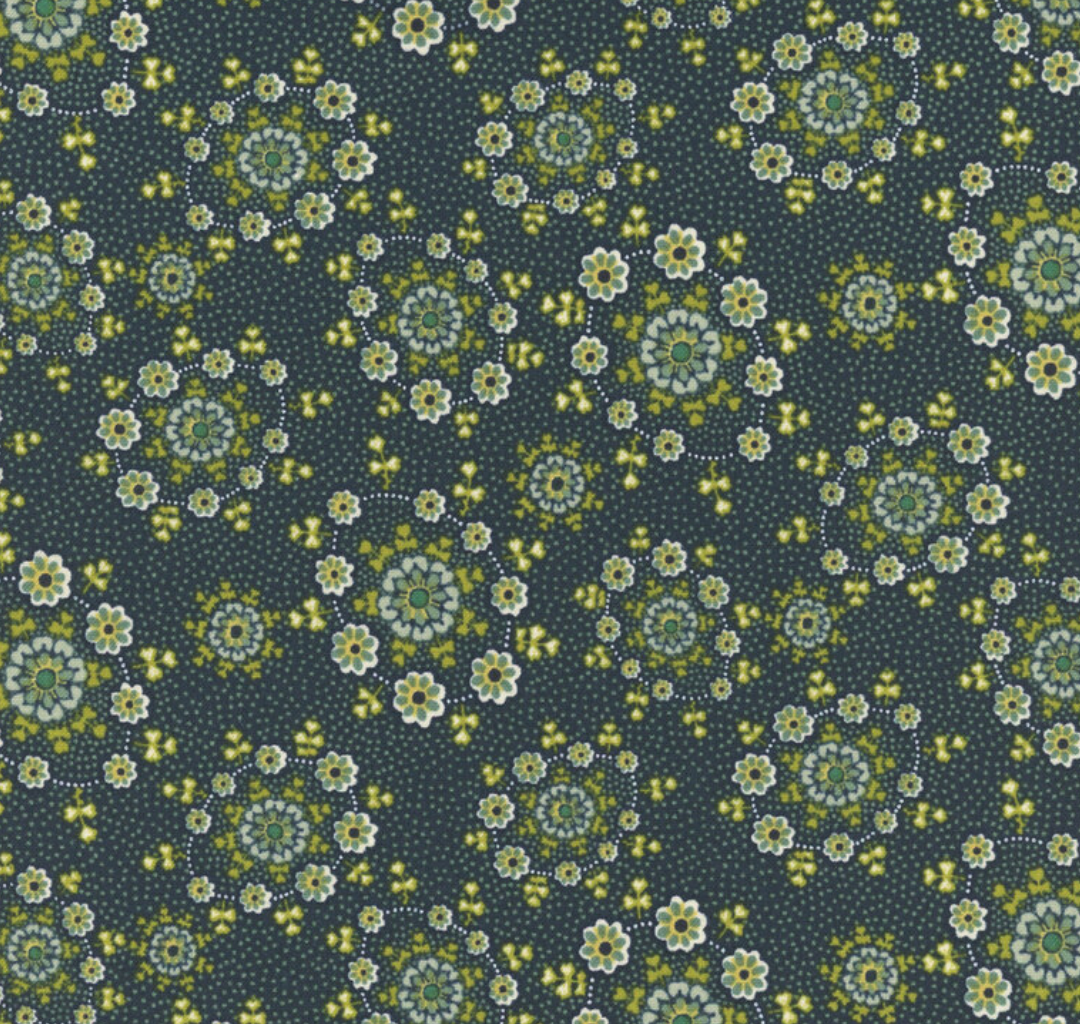 Love Struck 2289-77 Navy Daisy Wreaths by Kim Diehl