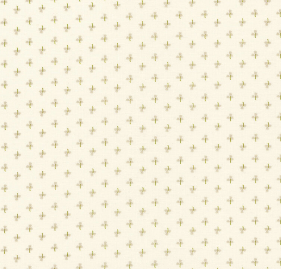 Love Struck 2301-40 Cream Tulips by Kim Diehl for Henry Glass Fabrics