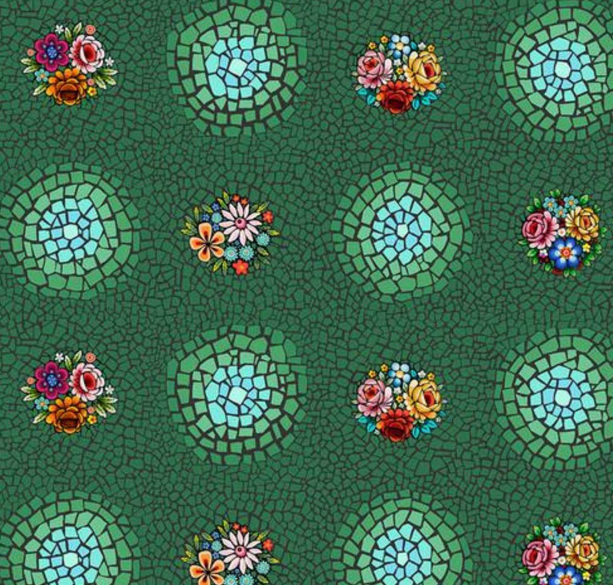 Odile Bailloeul in Murano Teal by Free Spirit fabrics