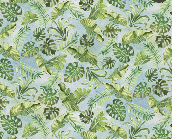 Baby Safari Animals Green Blue 100% Cotton