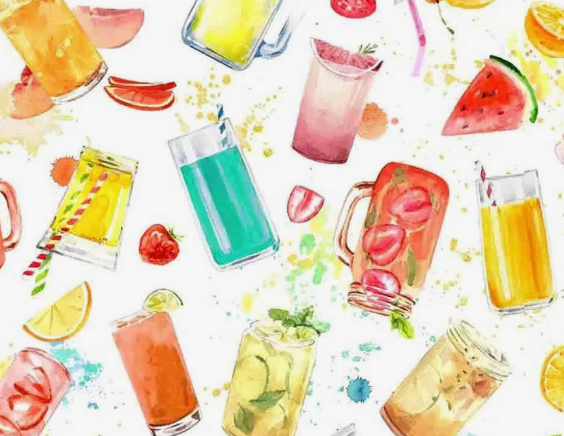 Novelty Summer Fruit Drinks 100% Cotton