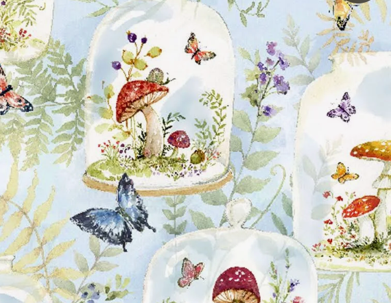 Premium Quilting SW Mushrooms 100% Cotton