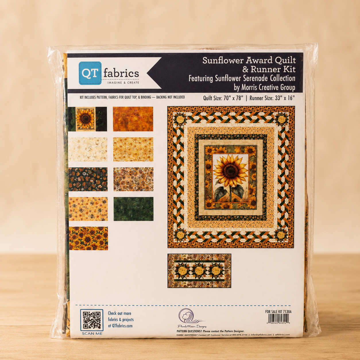 Sunflower Award Quilt with Matching Table Runner Pattern