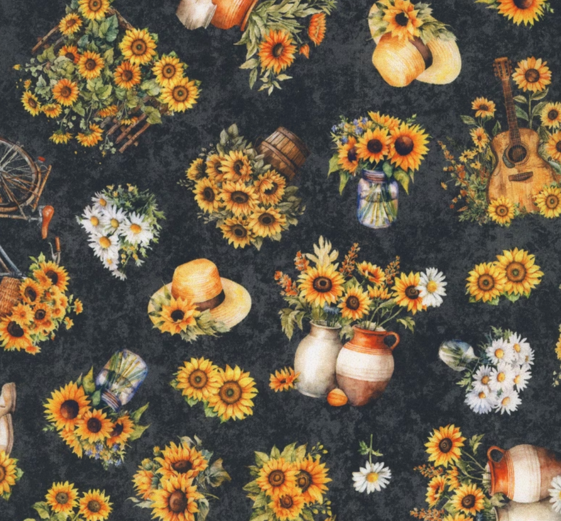 Sunflower Serenade Charcoal by MCG
