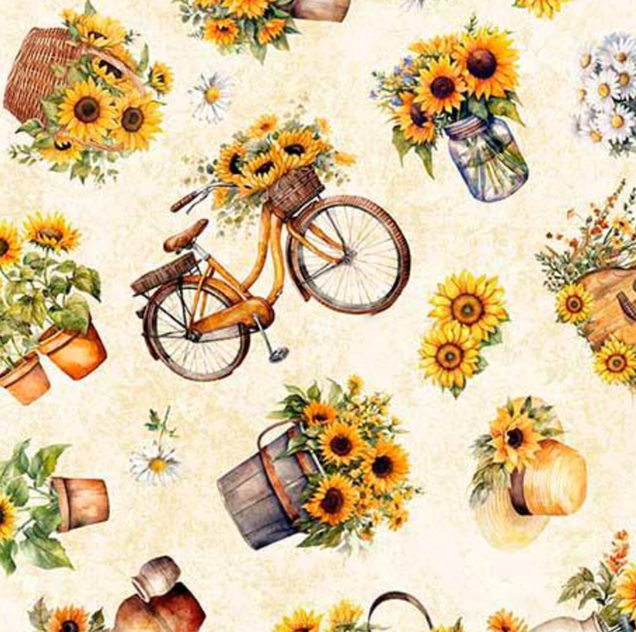 Sunflower Serenade Flowers and Bikes by MCG