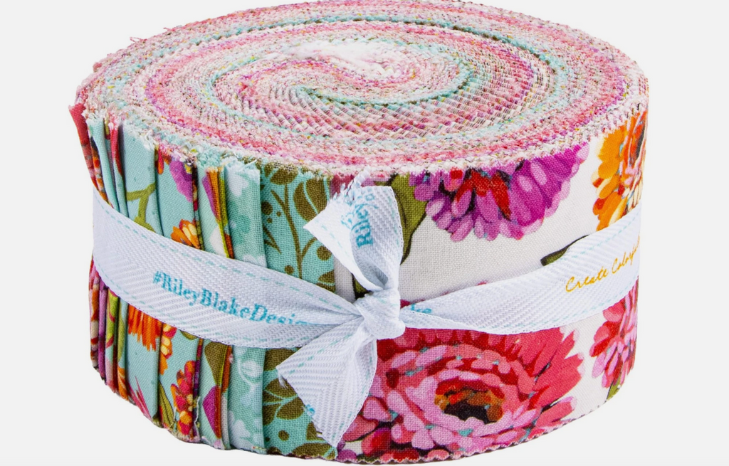 Riley Blake Jelly Roll "Zinnias Rolie Polie" 40 2.5-Inch Strips