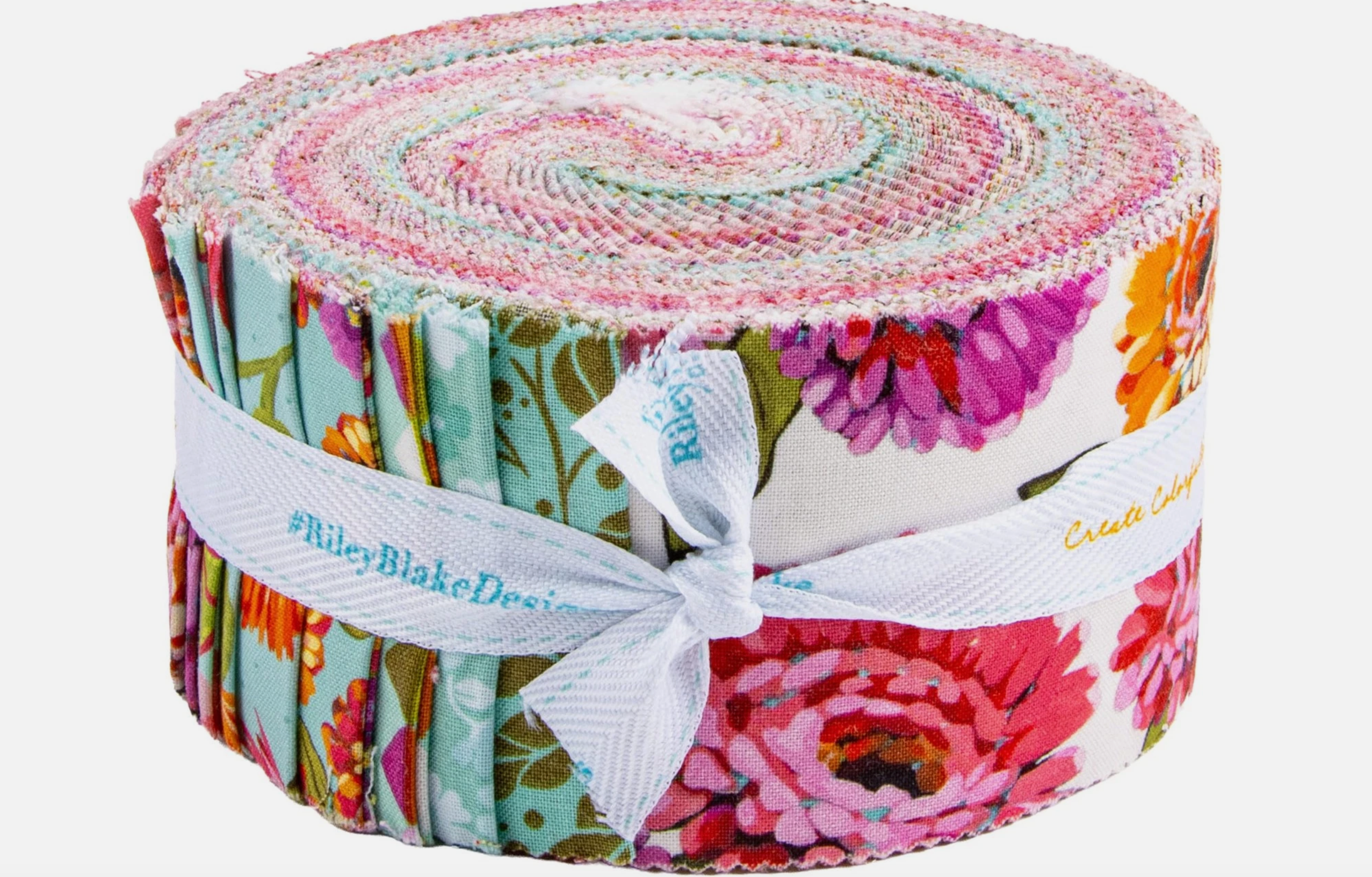 Riley Blake Jelly Roll "Zinnias Rolie Polie" 40 2.5-Inch Strips