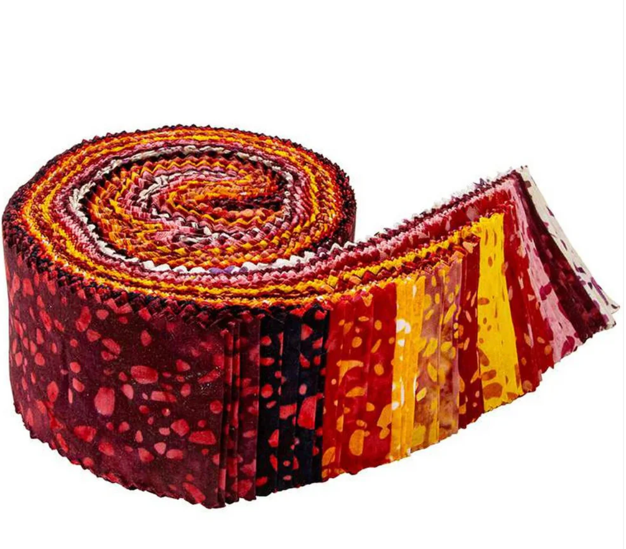 Riley Blake Jelly Roll Expressions Batiks Terrazzo Elementals Volcanic 40 2.5-Inch Strips