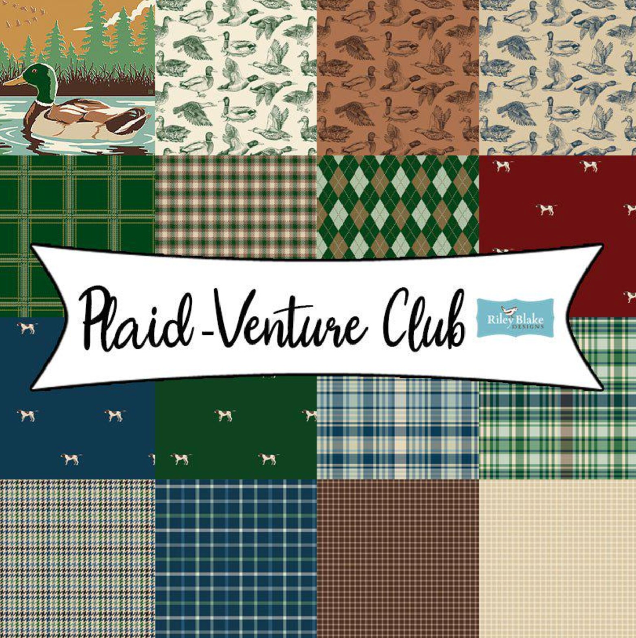 Riley Blake Jelly Roll Plaid-Venture Club Rolie Polie 40 2.5-Inch Strips