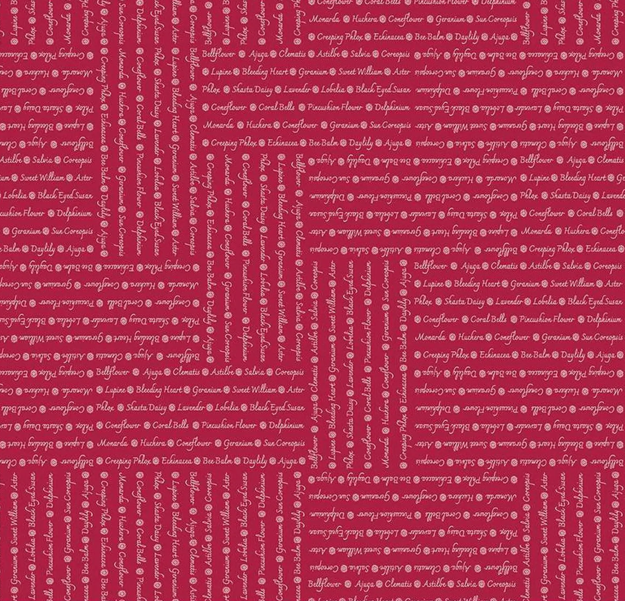 Perennial Words Red by Riley Blake Designs C15426-RED