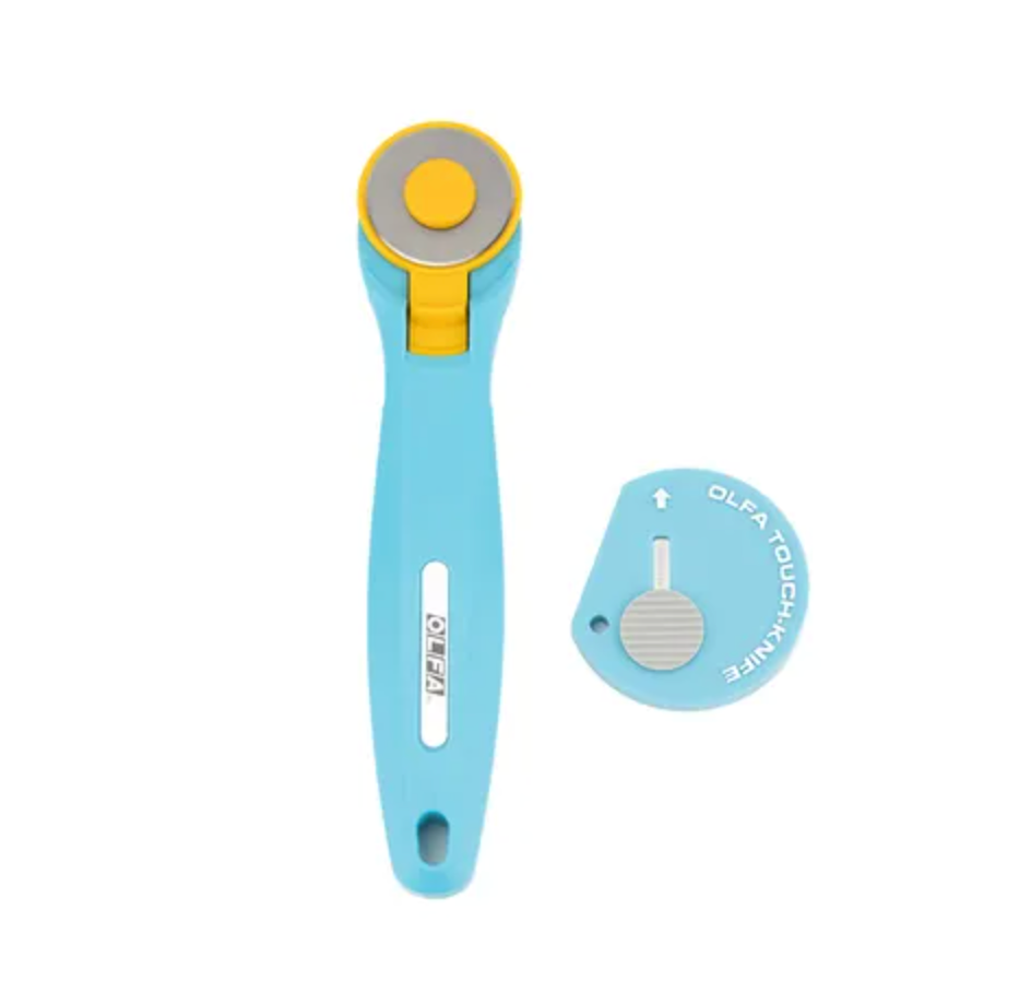 Olfa 28mm Aqua Quick-Change Rotary Cutter and Bonus Touch-Knife Olfa #1131225