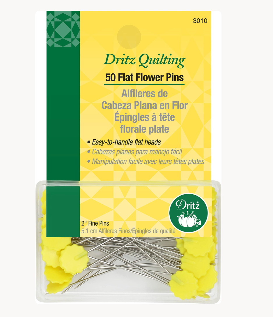 Dritz Quilting - 50 Flat Flower Pins