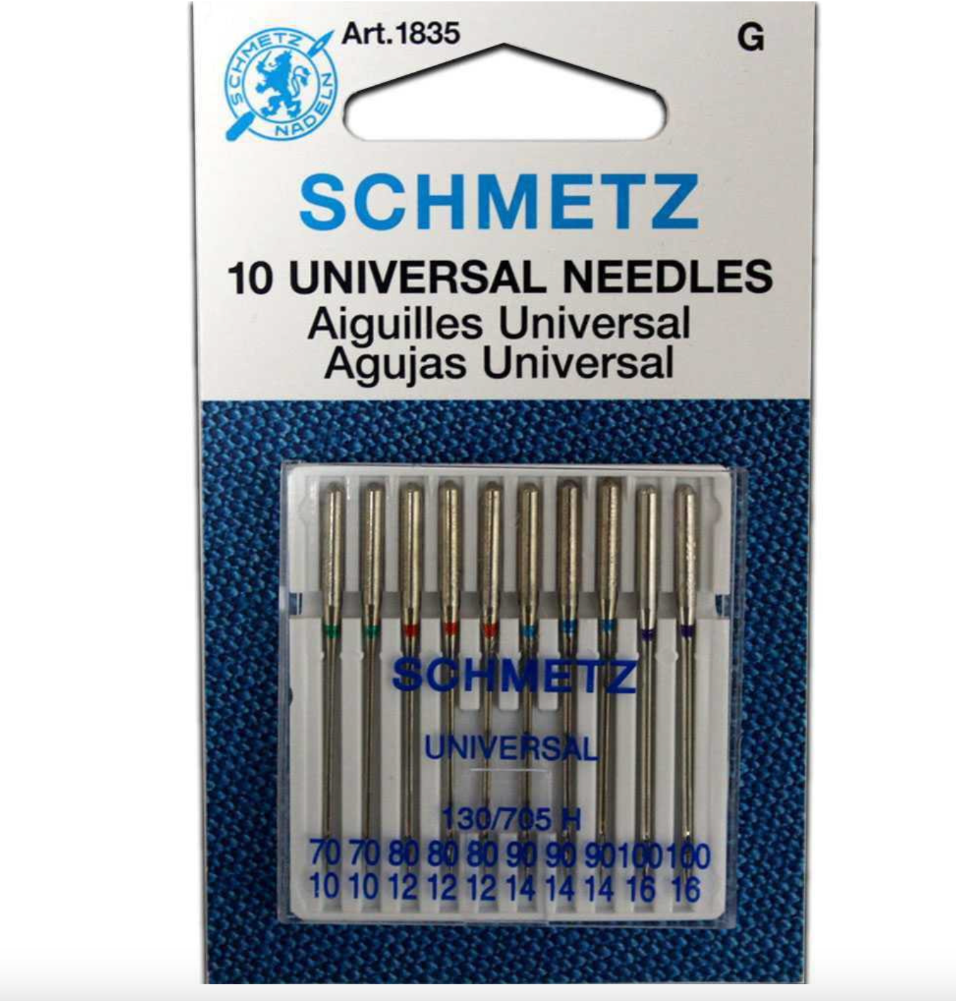 Schmetz Universal Needles 10 Pack - Large Size Assortment