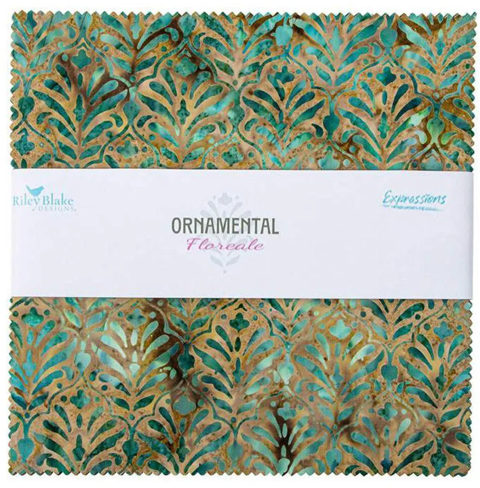 Expressions Batiks 10" Ornamental Floreale by Riley Blake Designs