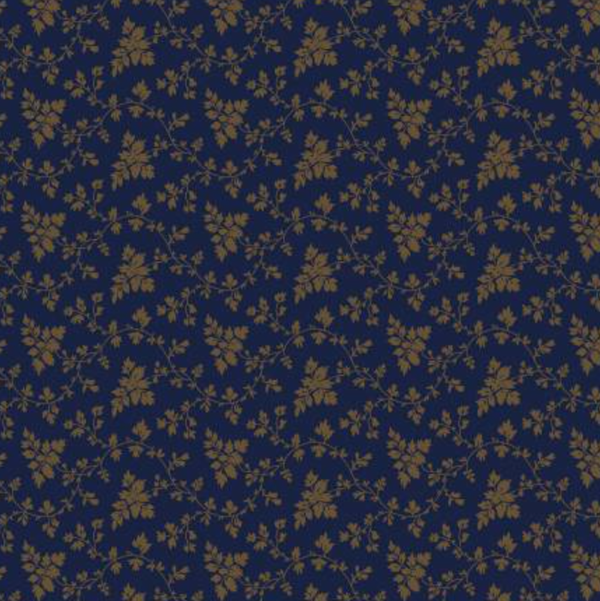 Navy Leaves by Paula's New Companions for Marcus Fabrics