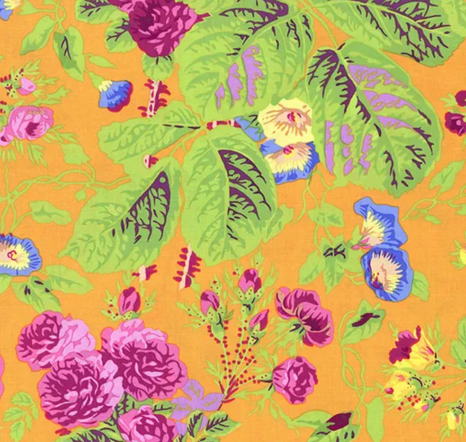 Kaffe Fassett Collective Gold Gradi Floral by Free Spirit Fabrics