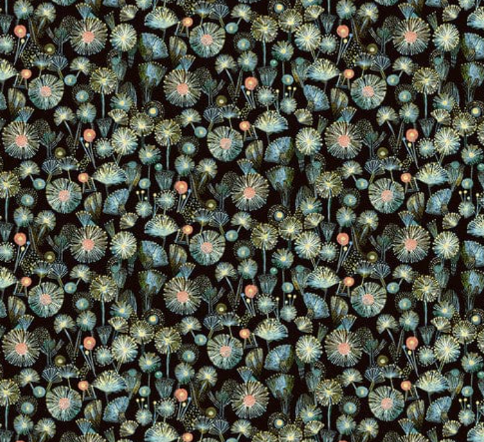Esté Macleod in Scintille Black by Free Spirit fabrics
