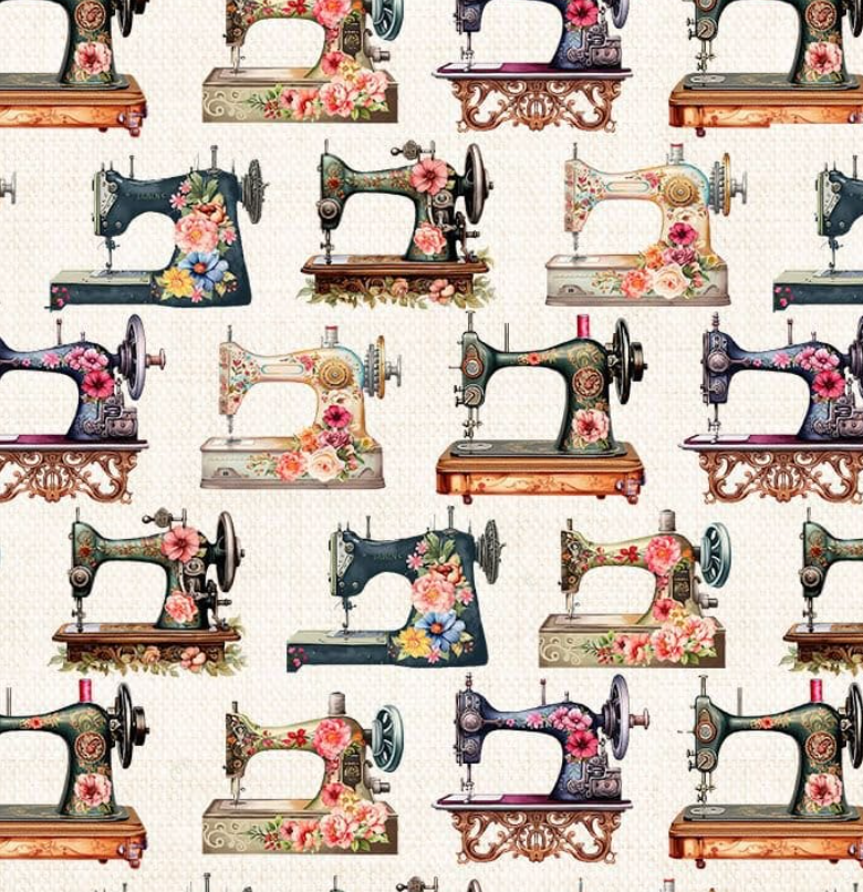 Vintage Sewing Machine by Timeless Treasures
