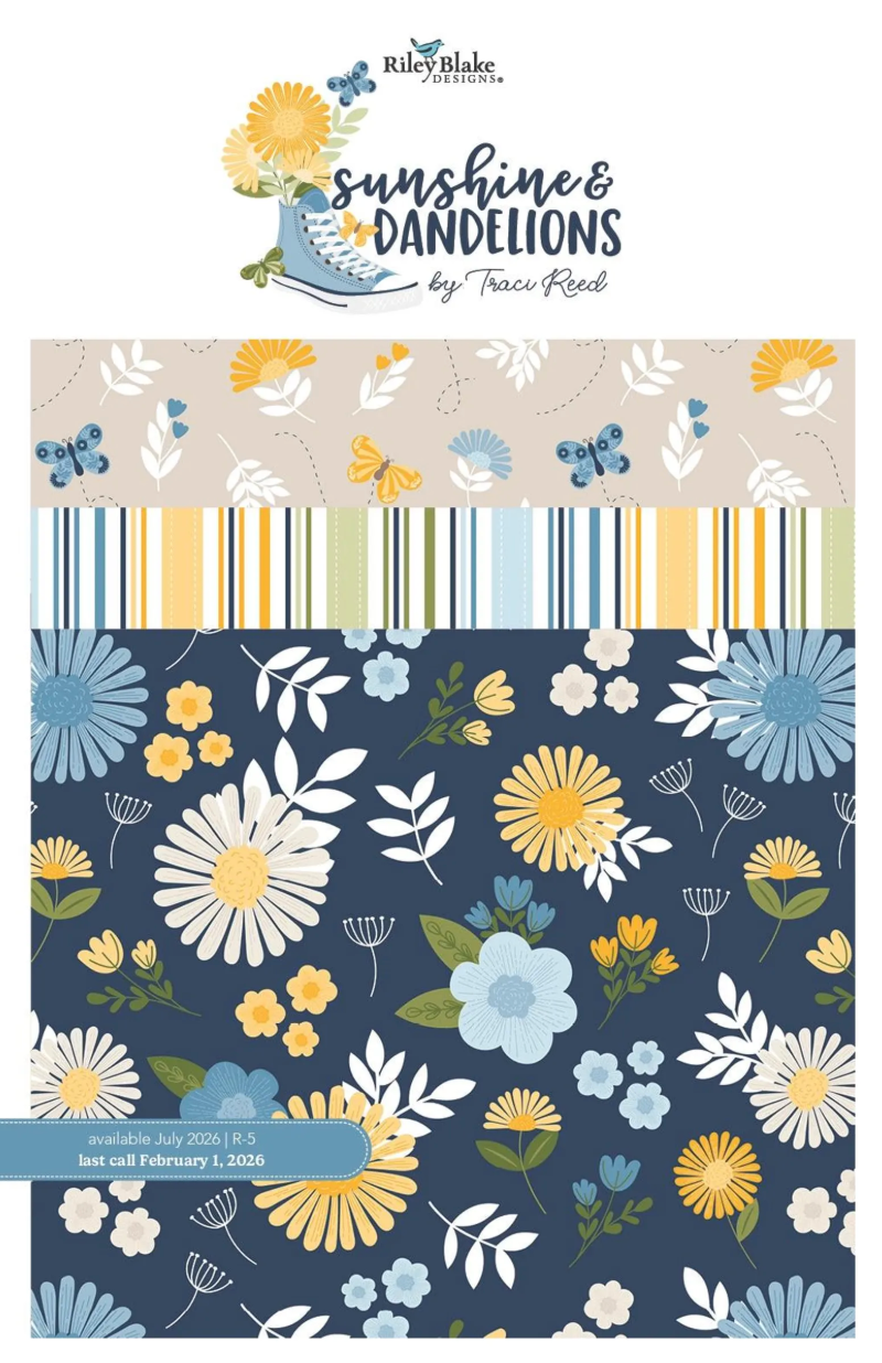 Sunshine and Dandelions 2.5" Strip Roll (Jelly Roll / Rolie Polie) by Riley Blake (RP-17920-40) |