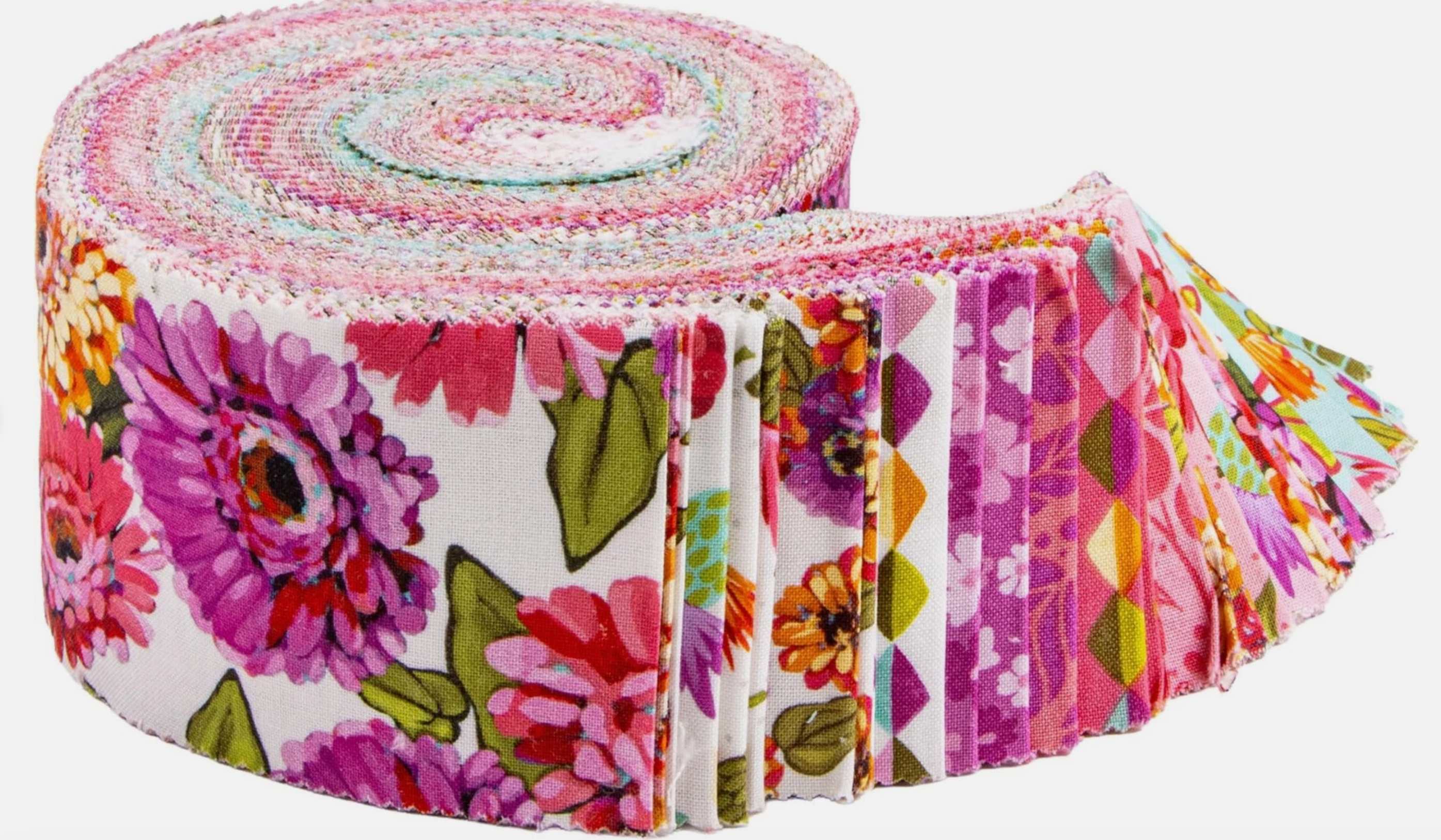 Riley Blake Jelly Roll "Zinnias Rolie Polie" 40 2.5-Inch Strips