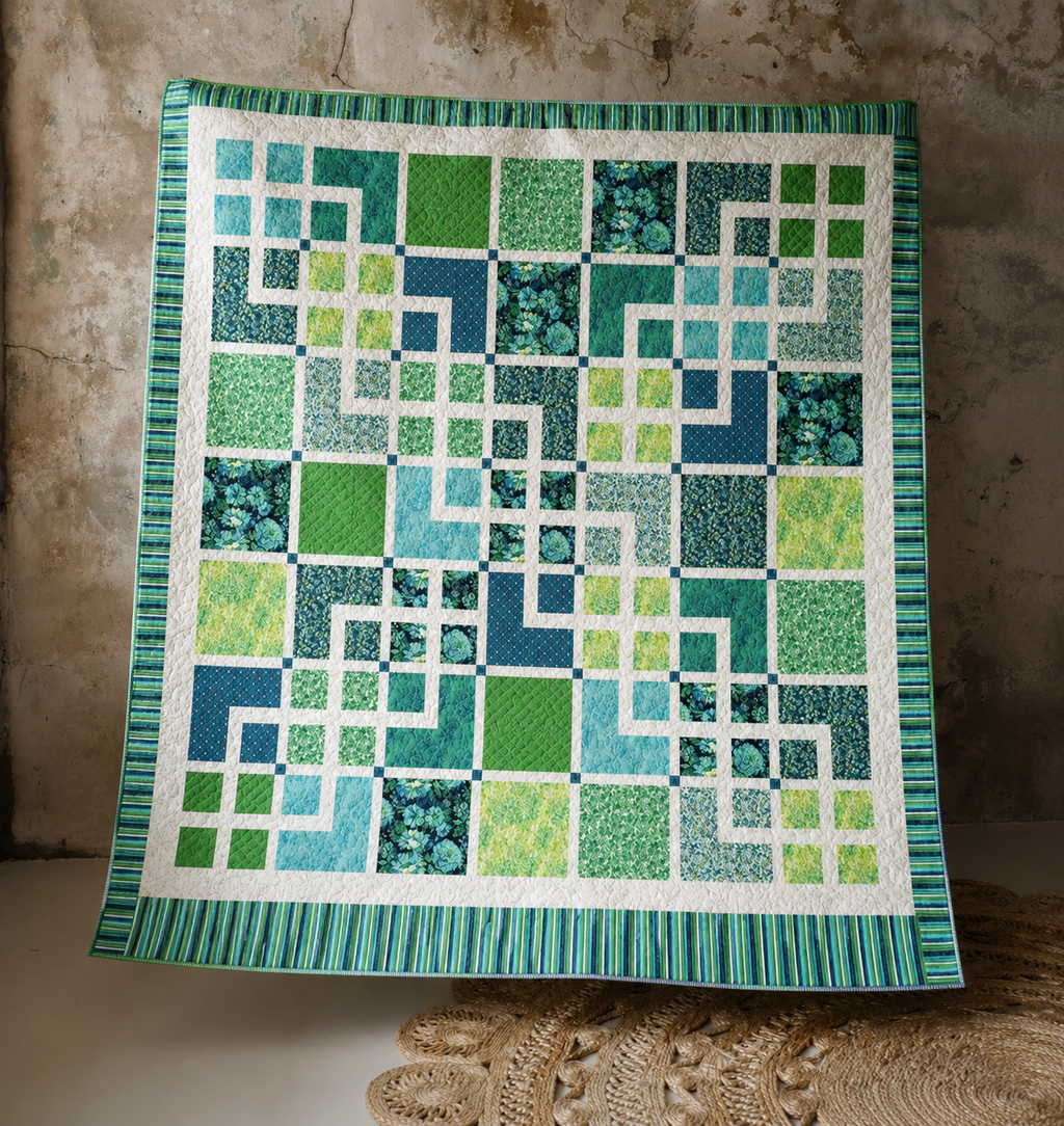 Blue Crush Quilt Kit by Marcus Fabrics