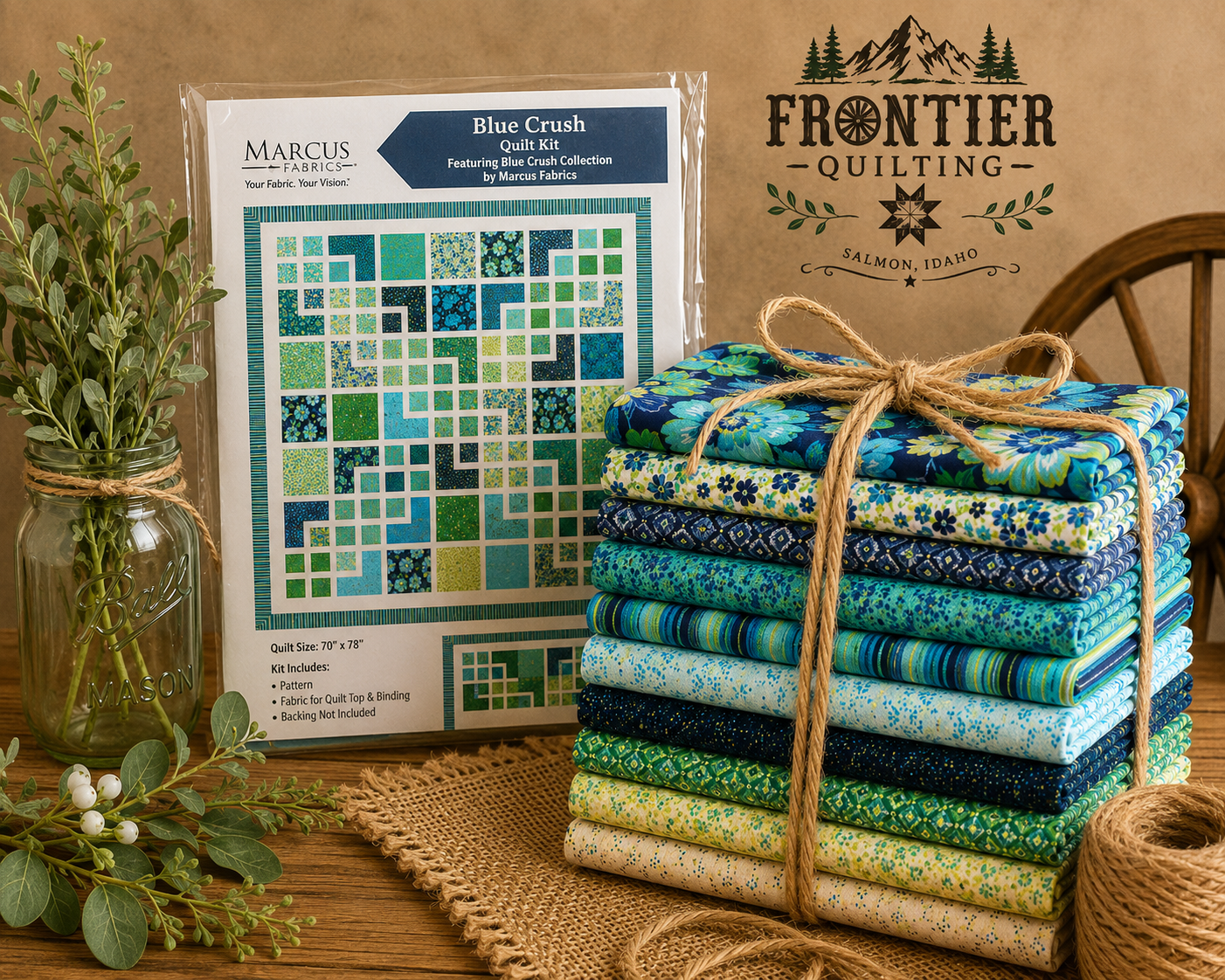 Blue Crush Quilt Kit by Marcus Fabrics