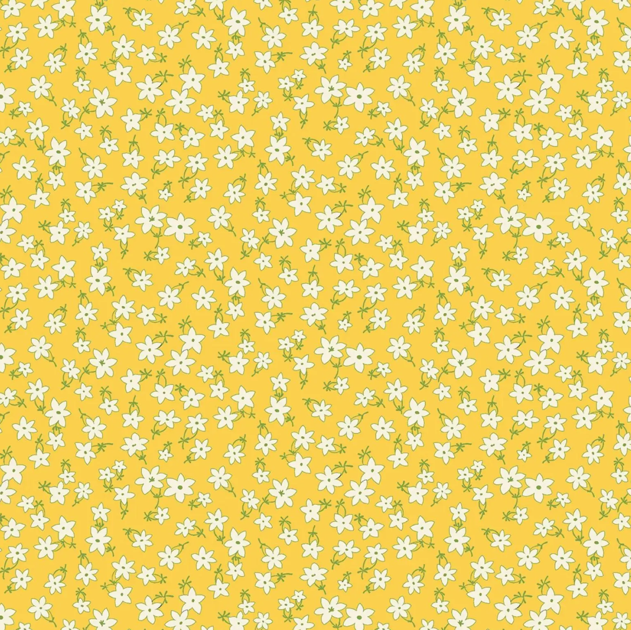 Aunt Grace Garden Variety Yellow 100% Cotton