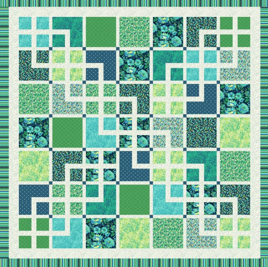 Blue Crush Quilt Kit by Marcus Fabrics