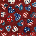 American Freedom Patriotic Hearts Red #23