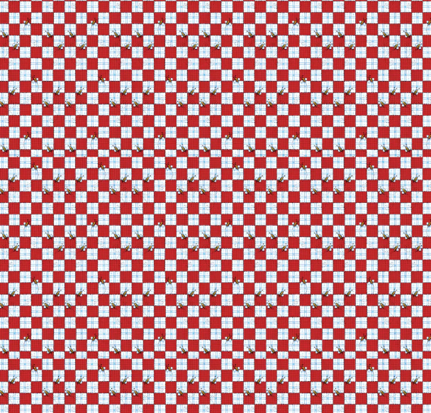 Bees at a Picnic Red by Free Spirit