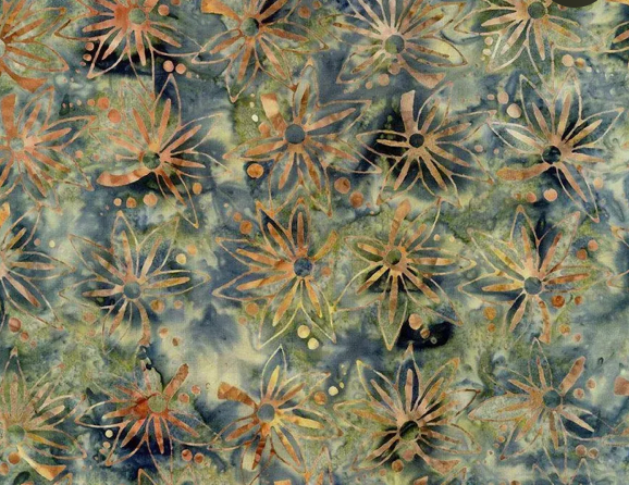 Timeless Treasures Tonga Batik Tiger Lily Moss 100% Cotton