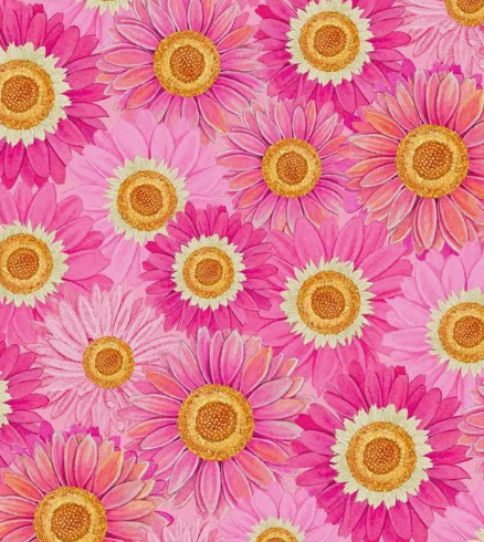 Paisley Punch Pink Sunflower 100% Cotton